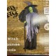 Gemmy Evil Witch with Broom Indoor Animated Halloween Prop 6.3' Tall