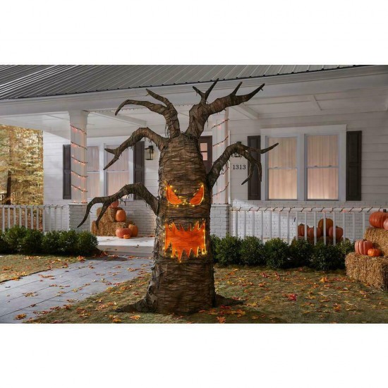 Home Accents Holiday Halloween Decoration 8 FT Giant Sized 60 LED Spooky Tree