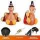 Turkey with Pilgrim Hat Inflatable 6ft Thanksgiving Turkey with Pilgrim Hat Inf