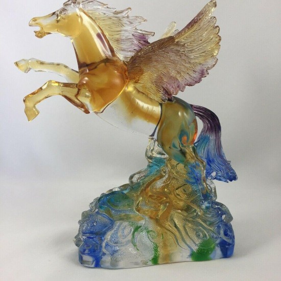 Amore Jewell Flying Horse Christmas ornament decoration Liuli Crystal Glass Gift