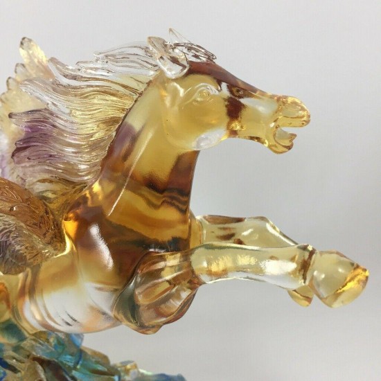 Amore Jewell Flying Horse Christmas ornament decoration Liuli Crystal Glass Gift