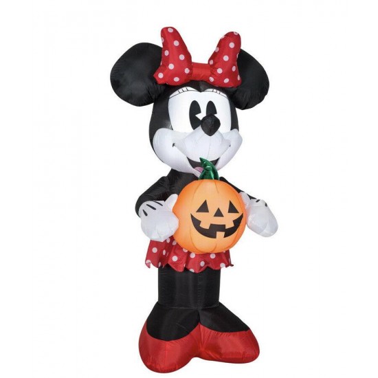 Halloween Disney 5ft Mickey & Minnie Mouse w Pumpkin Airblown Inflatable Gemmy