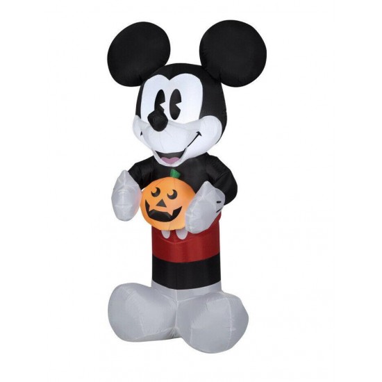 Halloween Disney 5ft Mickey & Minnie Mouse w Pumpkin Airblown Inflatable Gemmy