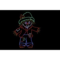 Scarecrow LED Light Display Halloween Fall metal wireframe outdoor decoration