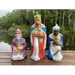 General Foam 3 Wise Men Large Nativity Blow Mold Set Christmas Lighted Outdoor