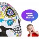 6Ft Halloween Inflatable Sugar Skull Yard Decoration Super Bright Internal Light