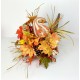 WICKER CORNUCOPIA FALL BASKET LARGE CENTERPIECE ARRANGEMENT THANKSGIVING TABLE