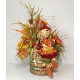 CENTERPIECE FALL BASKET SCARECROW FLOWER LARGE ARRANGEMENT AUTUMN THANKSGIVING