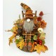 GNOME FUN CENTERPIECE FALL HARVEST THANKSGIVING LARGE ARRANGEMENT HANDMADE NEW