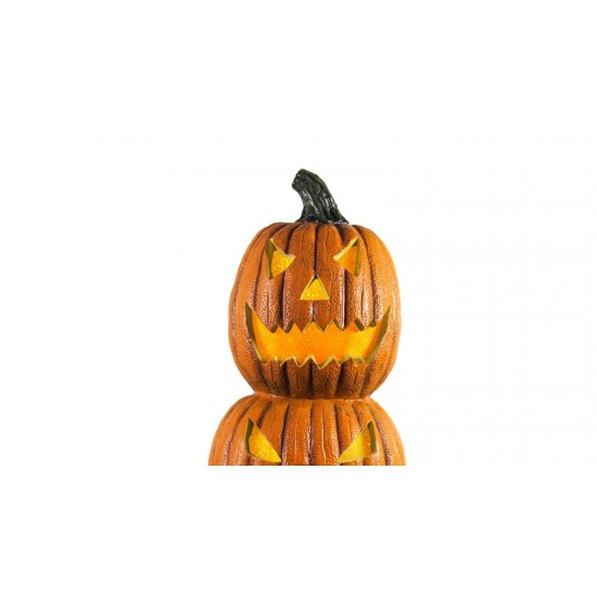 2.5 ft Halloween Animated Light Up Eerie Laughing Pumpkin Stack Trio BN VIDEO