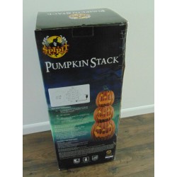 2.5 ft Halloween Animated Light Up Eerie Laughing Pumpkin Stack Trio BN VIDEO