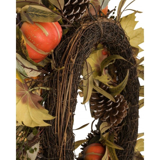 Balsam Hill Autumn Abundance Foliage Wreath 28