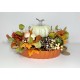 PUMPKIN LARGE CERAMIC CENTERPIECE FALL HARVEST THANKSGIVING TABLE DECORATION