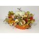 PUMPKIN LARGE CERAMIC CENTERPIECE FALL HARVEST THANKSGIVING TABLE DECORATION