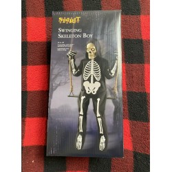 Spooky Swinging Skeleton Boy Halloween Decoration