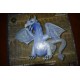 HALLOWEEN INFLATABLE  SILVER DRAGON 8.5 FEET ANIMATED