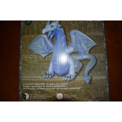 HALLOWEEN INFLATABLE  SILVER DRAGON 8.5 FEET ANIMATED