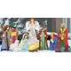 Large Deluxe Super Expanded Nativity Scene Metal Outdoor Christmas Decor 10-PC