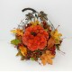 METAL PUMPKIN TRAY LARGE CENTERPIECE FALL HARVEST THANKSGIVING ARRANGEMENT NEW