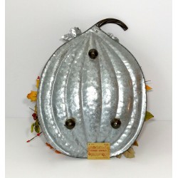 METAL PUMPKIN TRAY LARGE CENTERPIECE FALL HARVEST THANKSGIVING ARRANGEMENT NEW