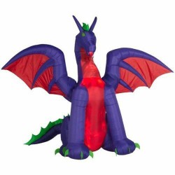 Halloween Animated Airblown Inflatable Dragon Yard Prop Lighted Decor - 11x9 FT