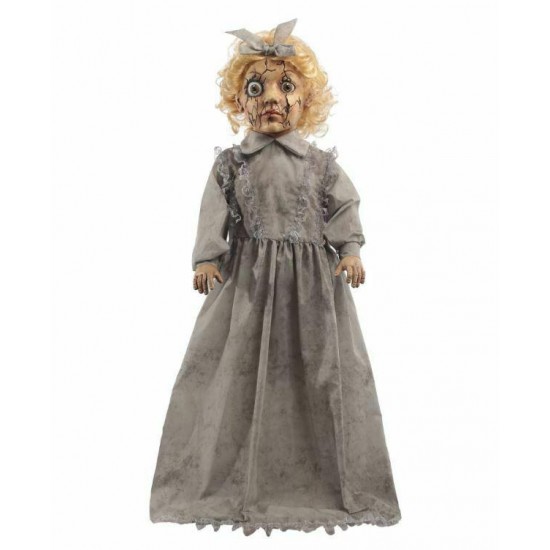 2.9 Foot Tall Creepy Talking Orphan Doll Scary Animatronic Halloween Decoration