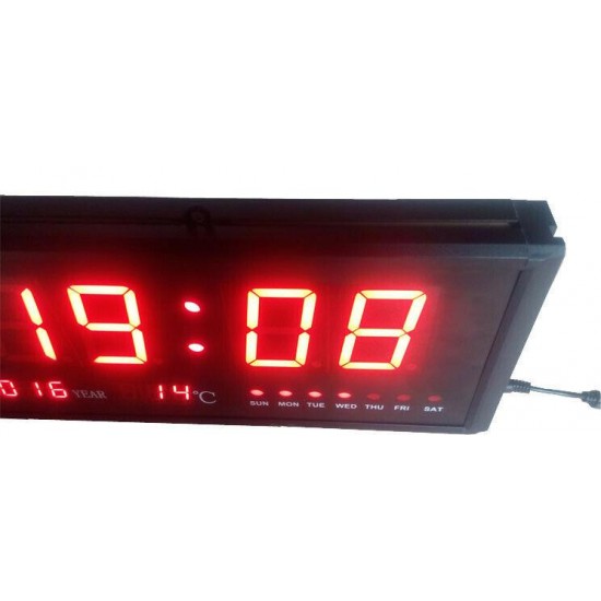 Large Digital Led Wall Modern Clock Timer with Calendar Temperature for Living R