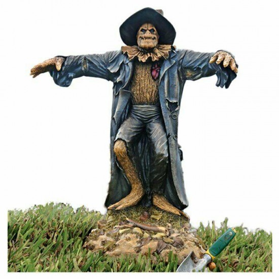 Scarecrow Statue Halloween Outdoor Yard Decoration Prop Sculpture Scary Lawn Art