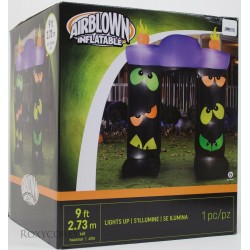 Gemmy 9 ft Lighted Halloween Scary Eyes Archway Airblown Inflatable