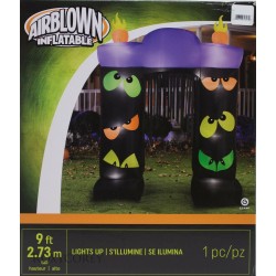 Gemmy 9 ft Lighted Halloween Scary Eyes Archway Airblown Inflatable