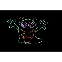 Animated Baboo Goblin Halloween LED light wire frame display decoration