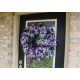 XL GORGEOUS Halloween Purple Silver Black and White Front Door Wreath Decoration