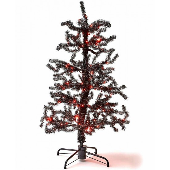 5 Ft Animated Twisting Branches SpOoKy Black Lighted Halloween TREE WATCH VIDEO