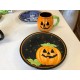 Pfaltzgraff 2009 Happy Halloween Plates 3D Embossed Mugs, Set of 4