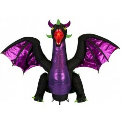 NEW - Gemmy 10.5' Ft (Wide) Inflatable Animated Dragon Moving Wings (Hallloween)