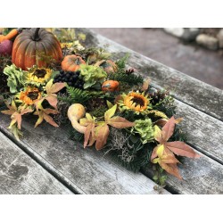 Fall Arrangement, Fall Centerpiece, Artificial Fall Arrangement, Fall Cornucopia