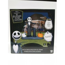 Nightmare Before Christmas Halloween Town Jack Skellington & Zero inflatable