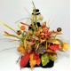 THANKSGIVING PILGRIM DOG CENTERPIECE FALL COLORS AUTUMN FLORAL ARRANGEMENT NEW