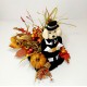 THANKSGIVING PILGRIM DOG CENTERPIECE FALL COLORS AUTUMN FLORAL ARRANGEMENT NEW