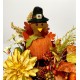 LARGE THANKSGIVING TURKEY CENTERPIECE FALL COLORS AUTUMN FLORAL ARRANGEMENT NEW