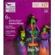 Halloween 6 ft LED Fire and Ice 3 Witches with Cauldron Projection Inflatable