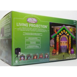 Gemmy 9 ft Halloween Haunted House Living Projection Archway Inflatable NIB