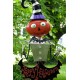 5ft Tall Metal Pumpkin Man with 'Happy Halloween' Banner Figurine Decoration