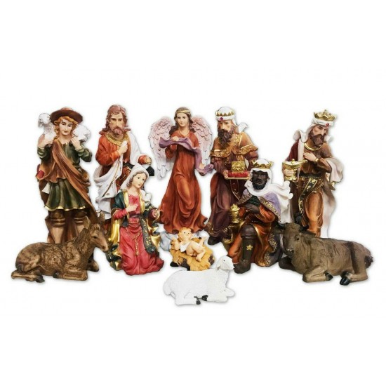 Holy Family Christmas Ornate Nativity Scene Ornate 18 Inch 11-Piece Set