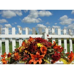 Thanksgiving Autumn Silk Flower Arrangement Country Centerpiece Dining Table