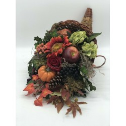 Fall Arrangement, Fall Centerpiece, Artificial Fall Arrangement, Fall Cornucopia