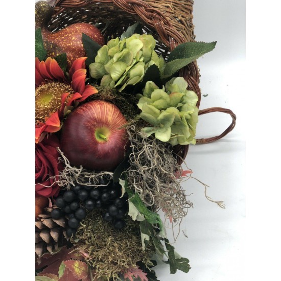 Fall Arrangement, Fall Centerpiece, Artificial Fall Arrangement, Fall Cornucopia