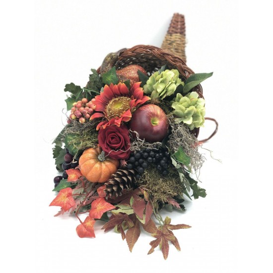 Fall Arrangement, Fall Centerpiece, Artificial Fall Arrangement, Fall Cornucopia