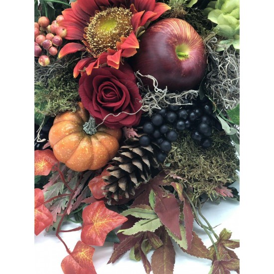 Fall Arrangement, Fall Centerpiece, Artificial Fall Arrangement, Fall Cornucopia