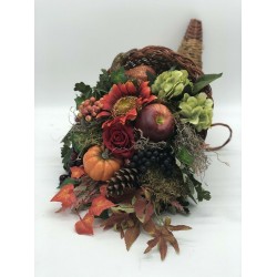 Fall Arrangement, Fall Centerpiece, Artificial Fall Arrangement, Fall Cornucopia